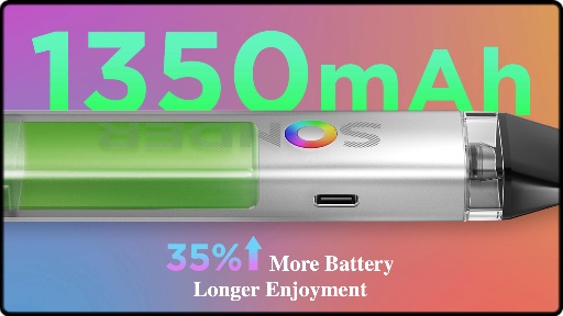 Une autonomie de 1350mAh